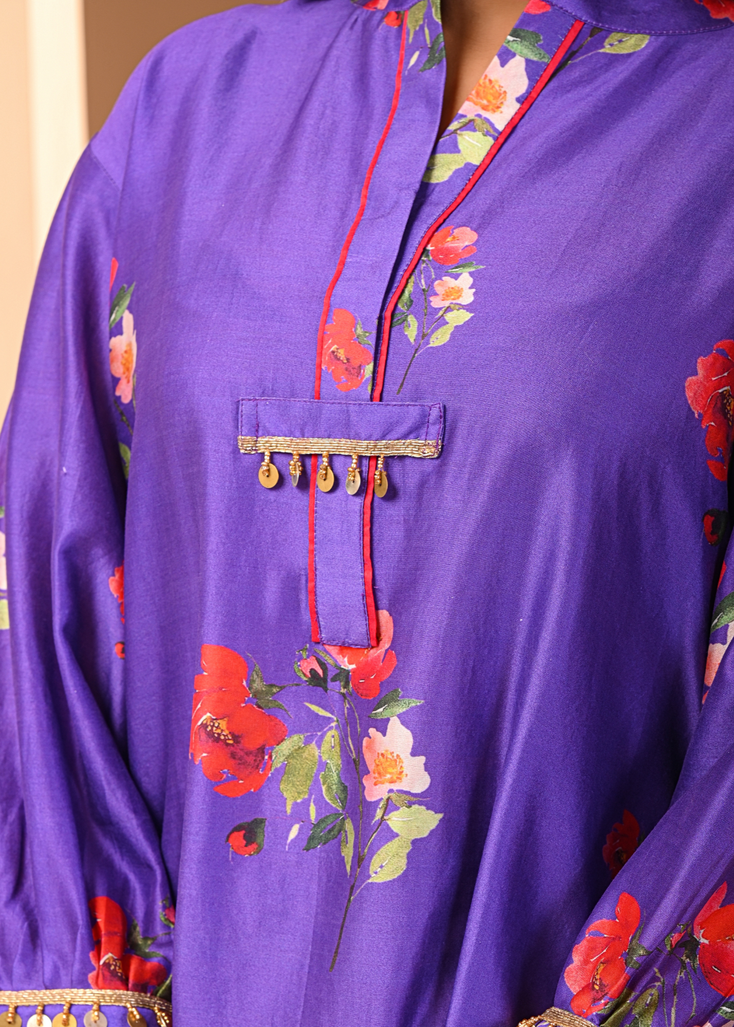 Amethyst Floral Short Kurta Set