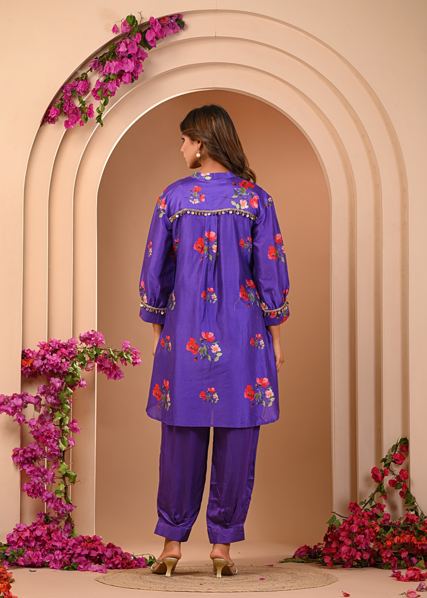 Amethyst Floral Short Kurta Set