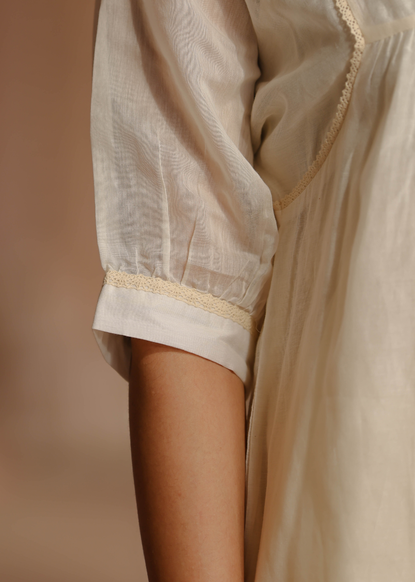 Resham Roses Ivory Tunic Set