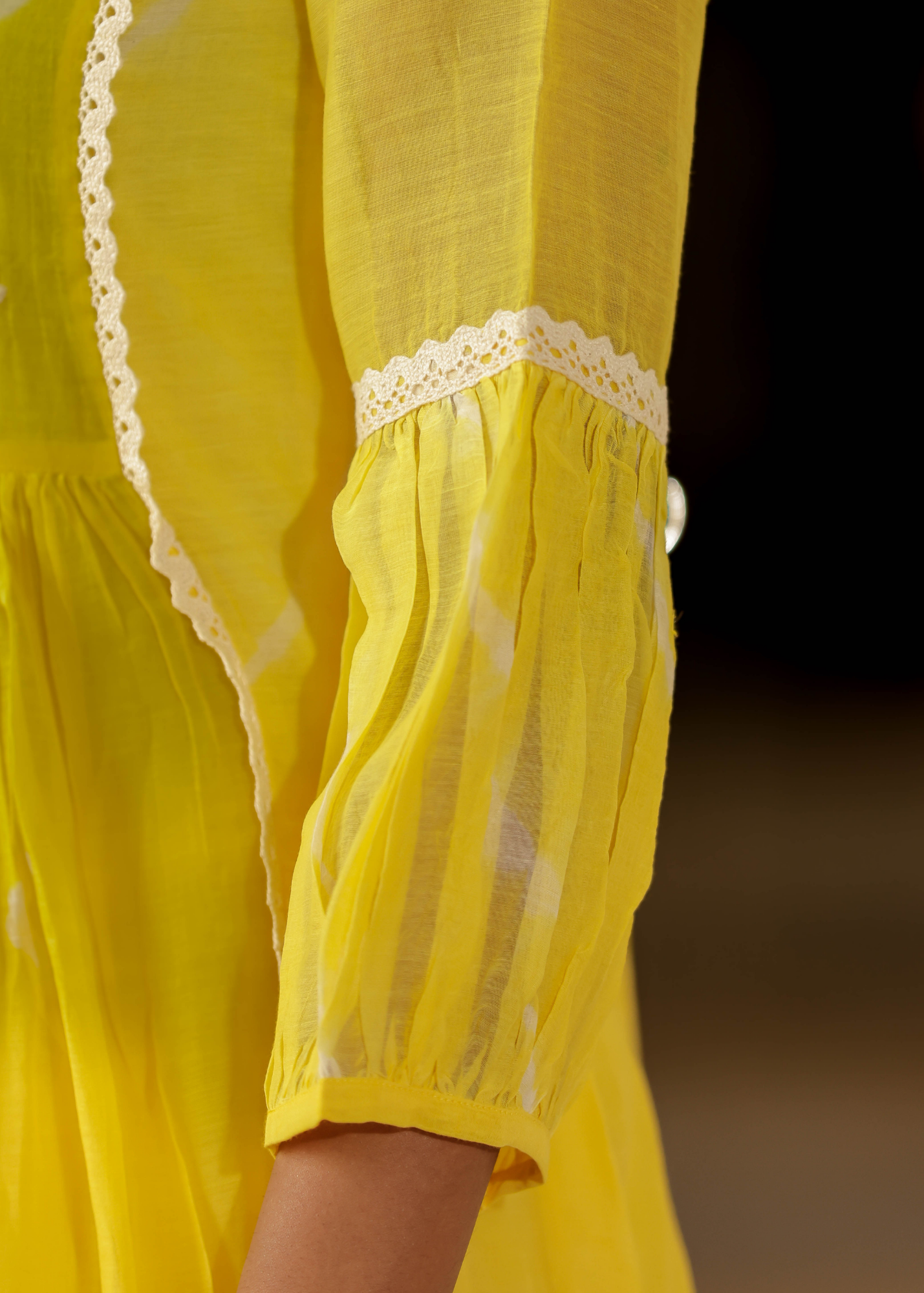 Resham Roses Yellow Dress