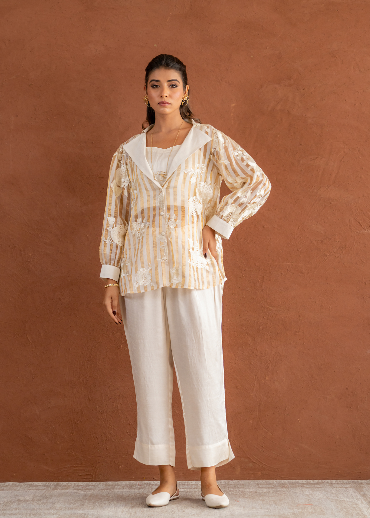 Ivory & Gold Elegance Co-ord Set
