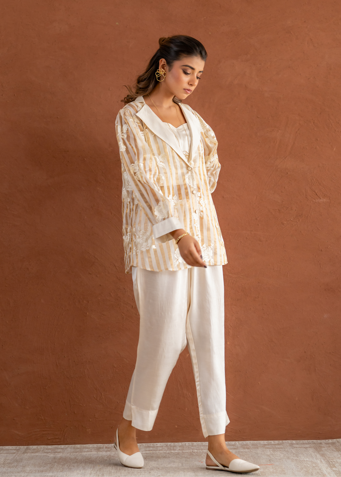 Ivory & Gold Elegance Co-ord Set