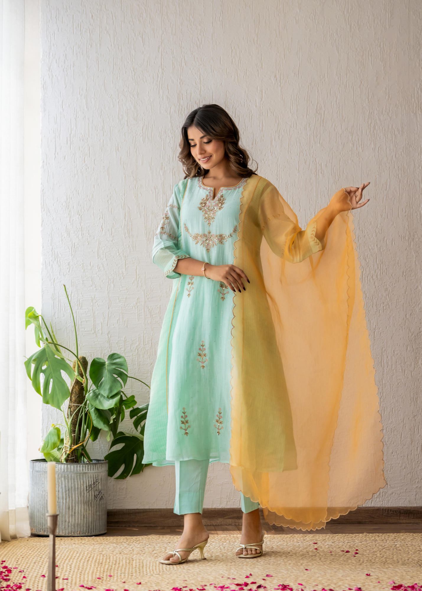 Aqua Kurta Set