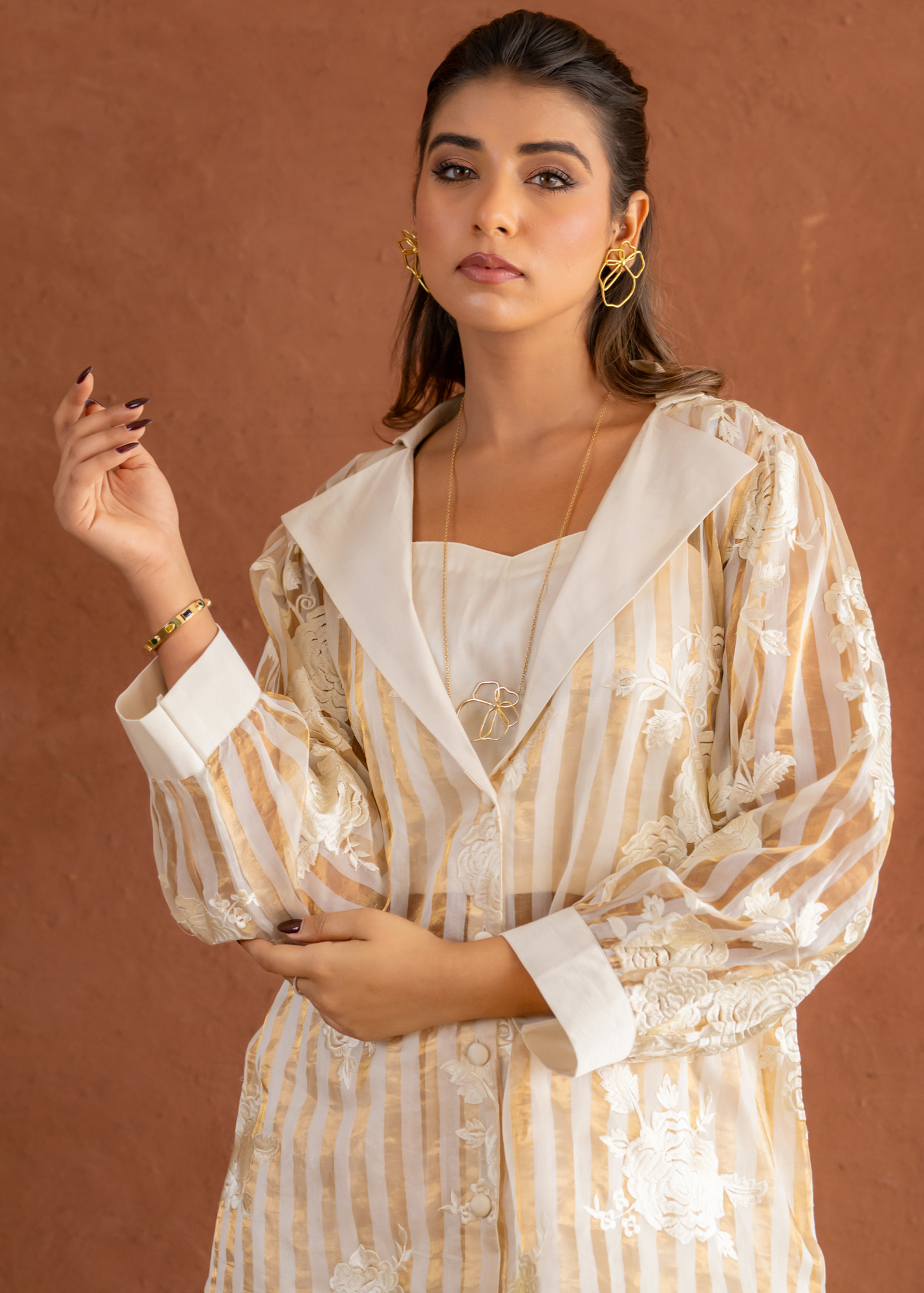 Ivory & Gold Elegance Co-ord Set