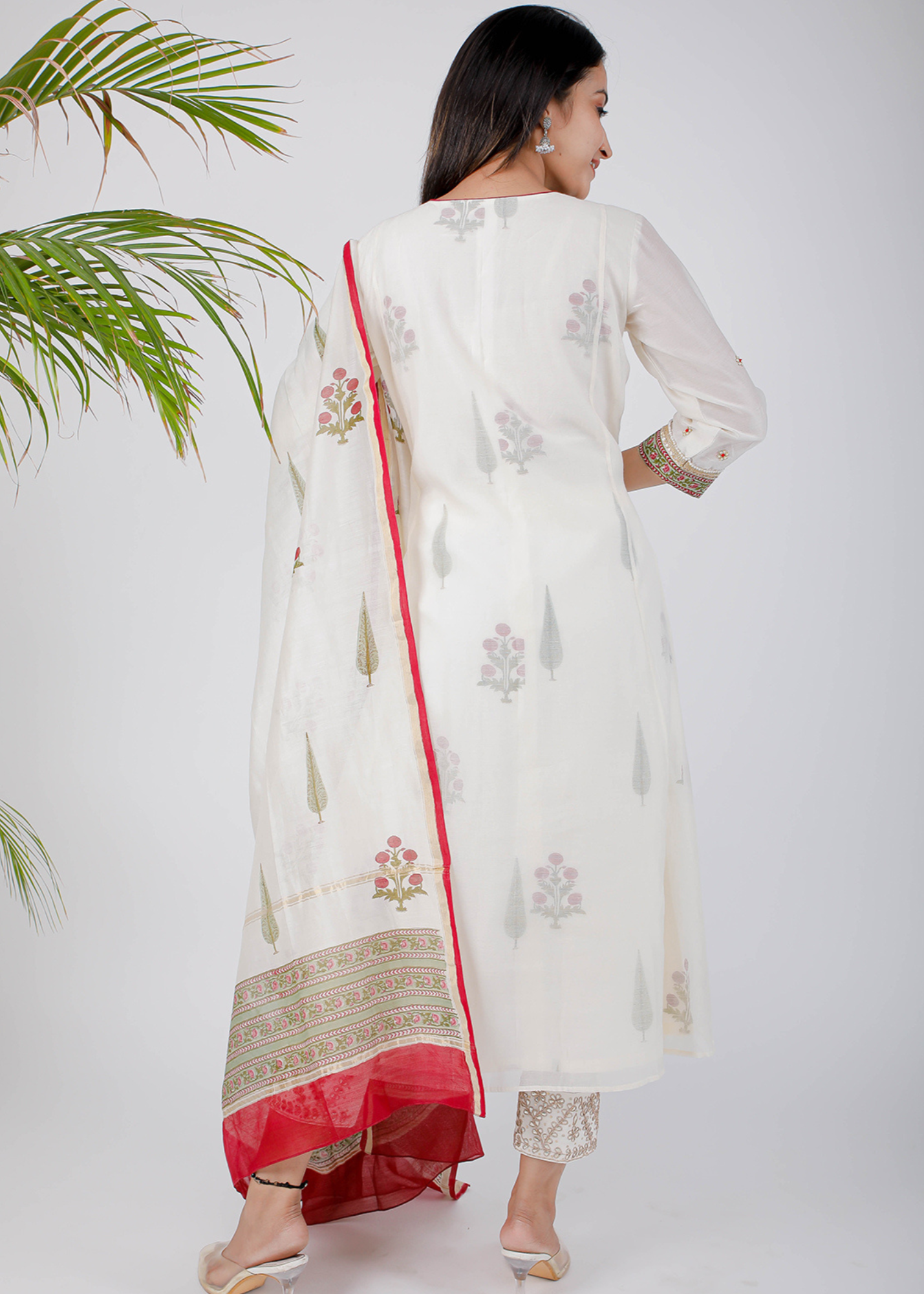 Ivory Mughal Marodi Kurta Set