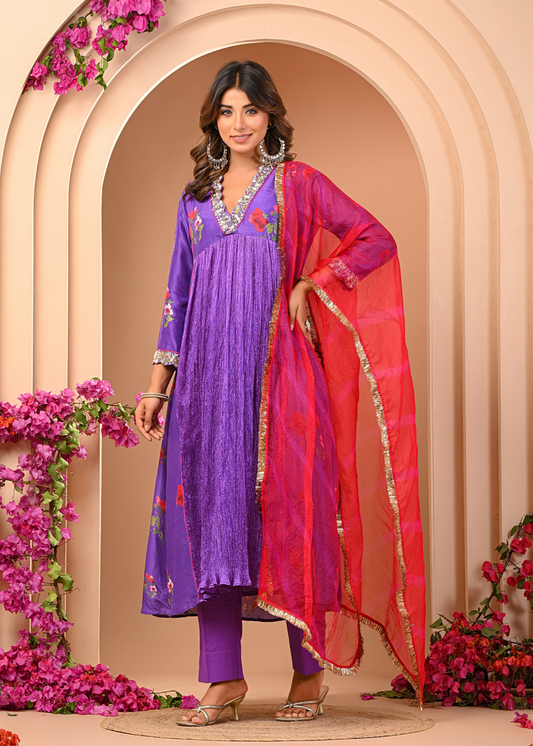 Amethyst Floral Kurta Set