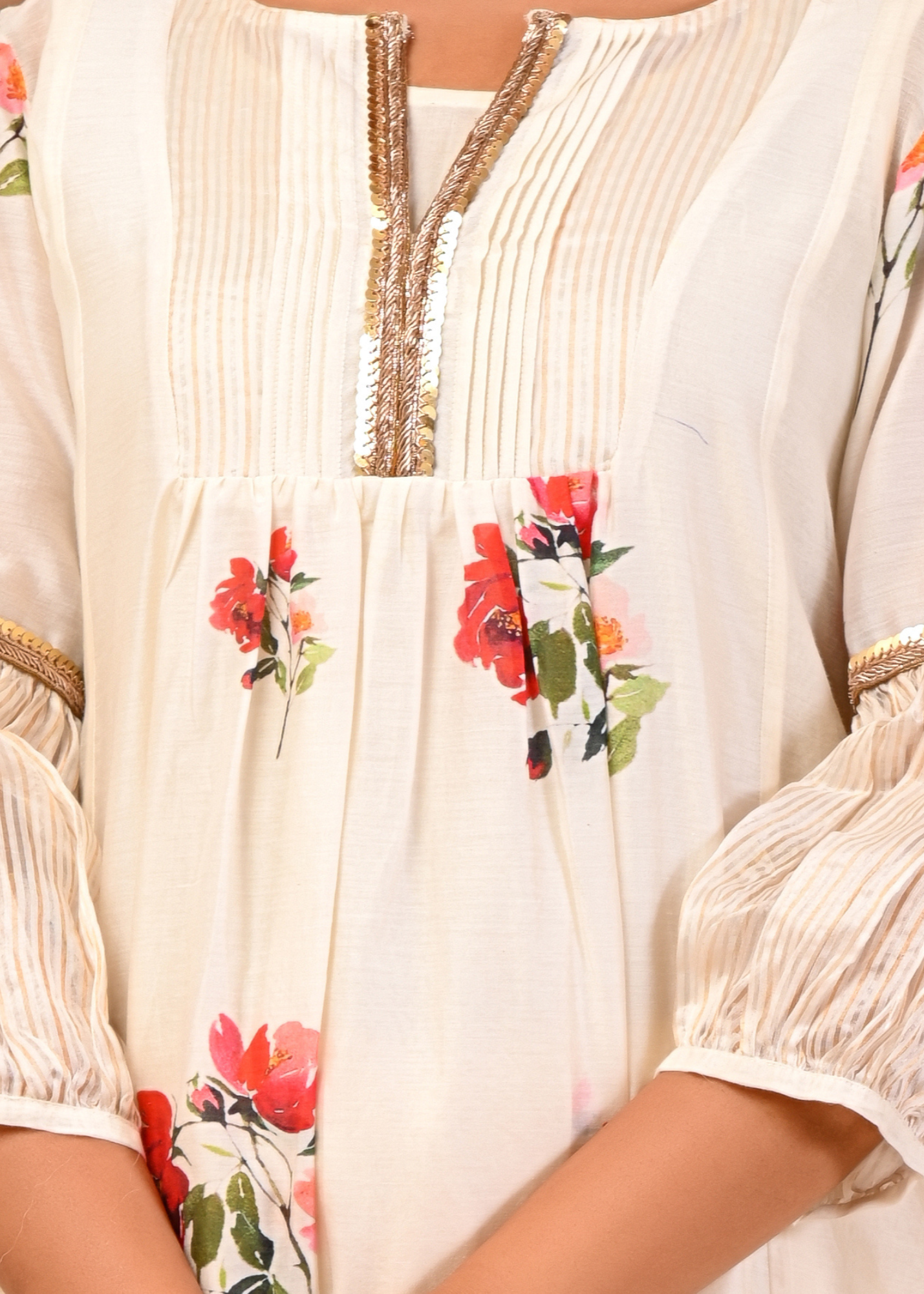 Ivory Bloom Kurta Dhoti Set