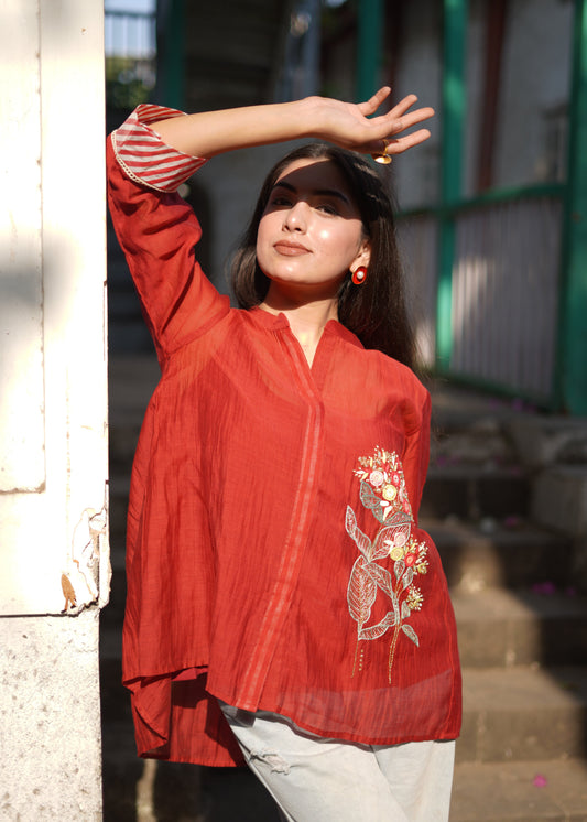 Deep Red Shirt