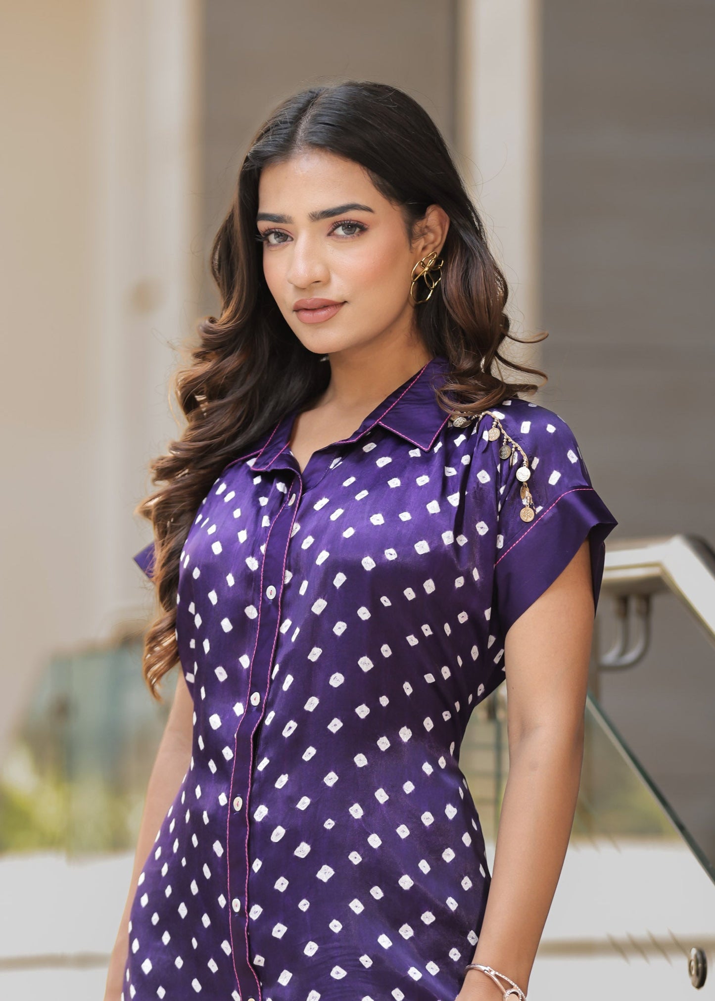 Royal Purple Tie Dye Co-ord Set