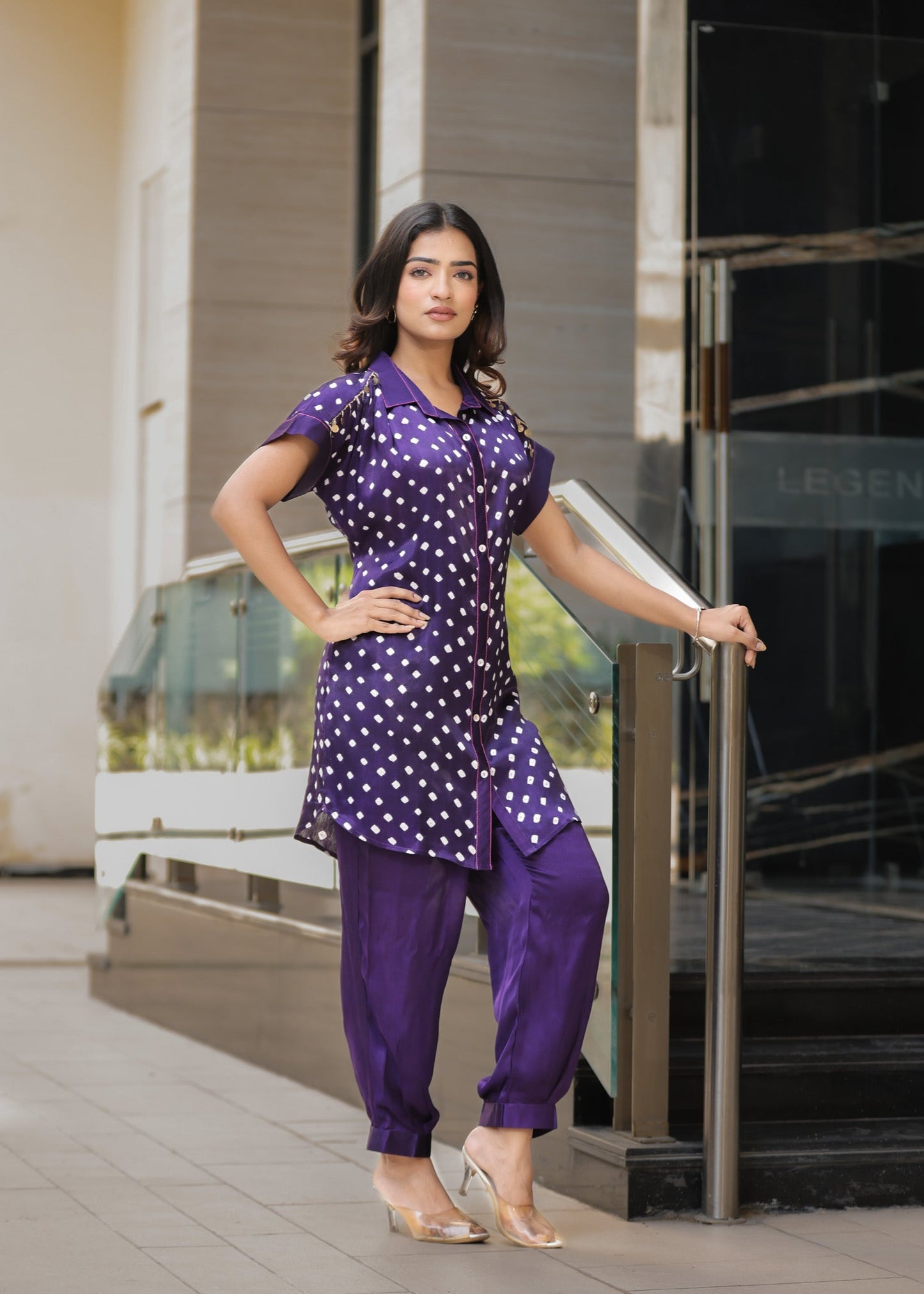 Royal Purple Tie Dye Co-ord Set
