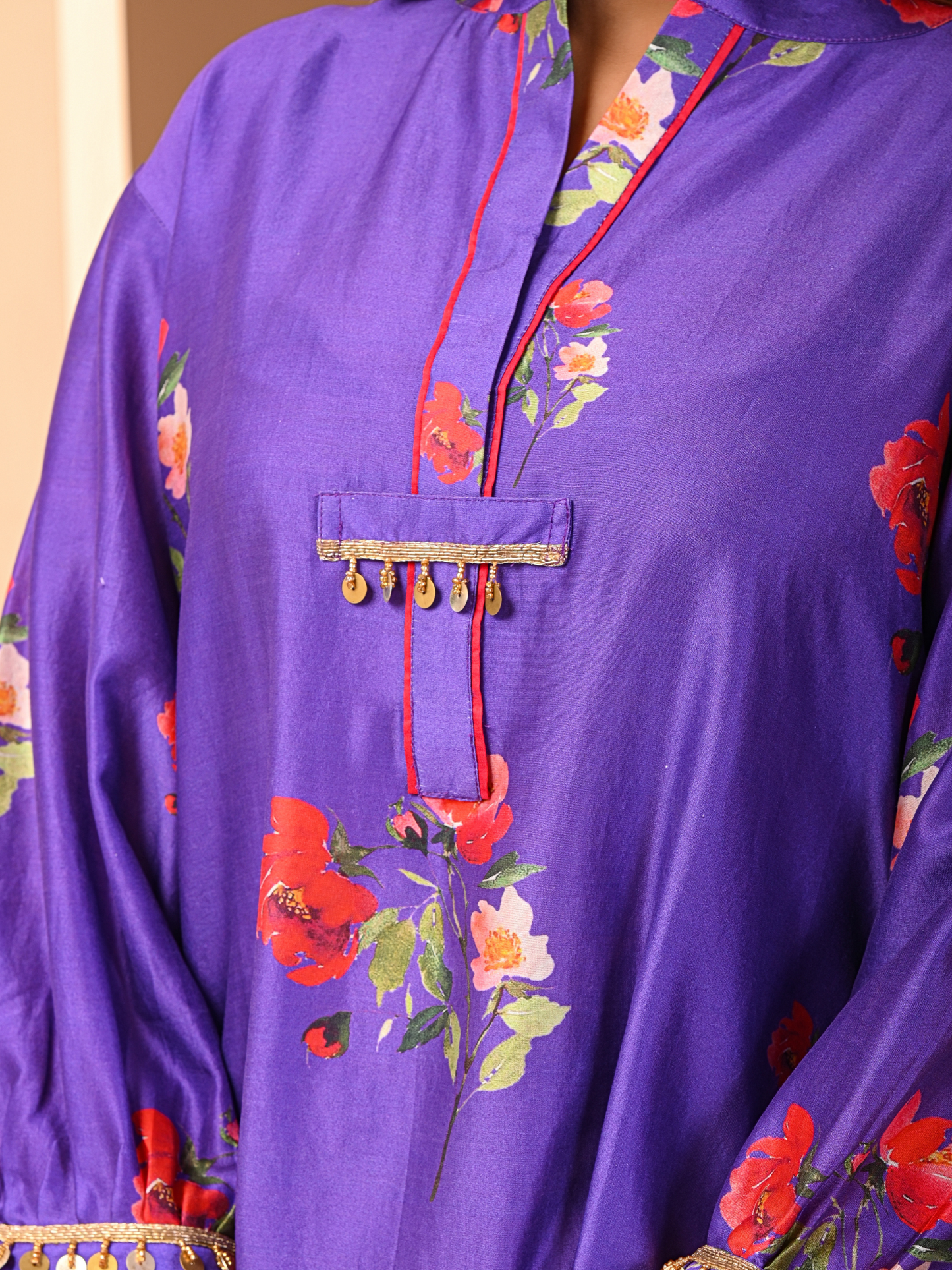 Amethyst Floral Short Kurta Set