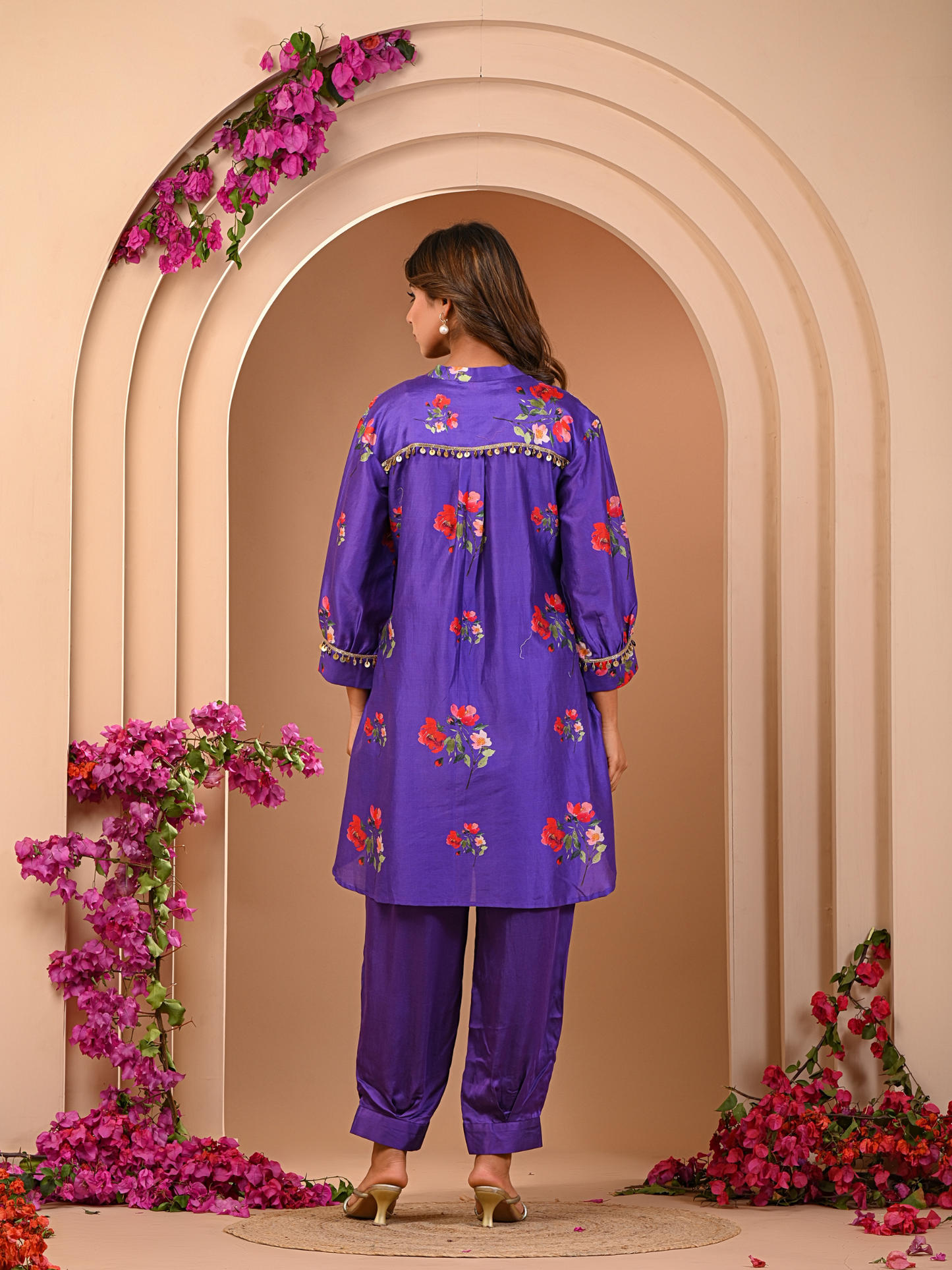 Amethyst Floral Short Kurta Set