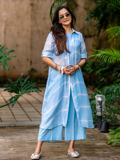 Light Blue Lehar Co-ord Set