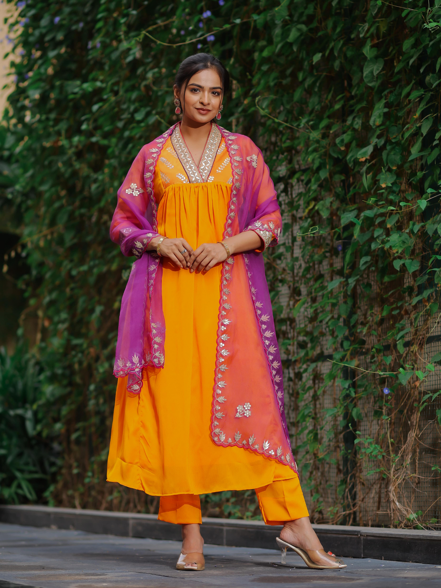 Orange Sunshine Kurta Set