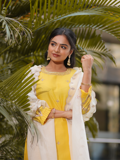 Yellow Blossom Kurta Set