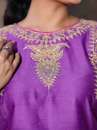 Royal Purple Sharara Set