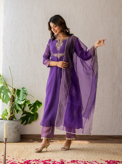 Royal Purple Kurta Set