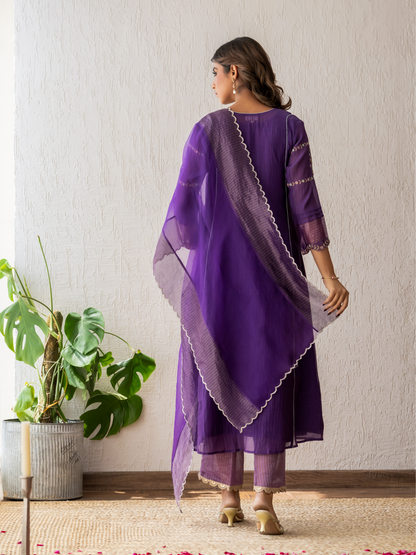 Royal Purple Kurta Set