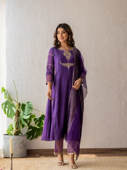 Royal Purple Kurta Set