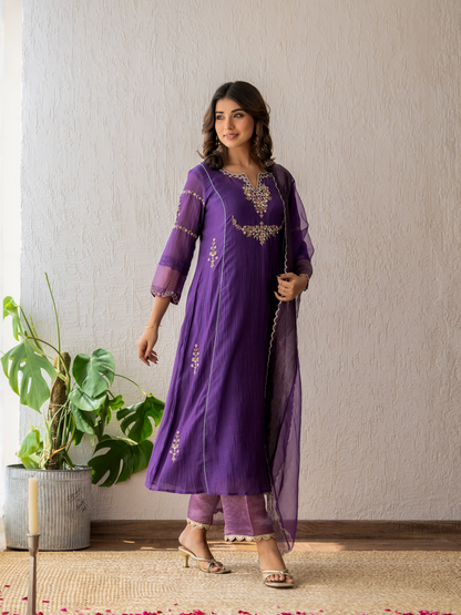 Royal Purple Kurta Set