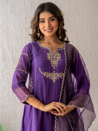 Royal Purple Kurta Set