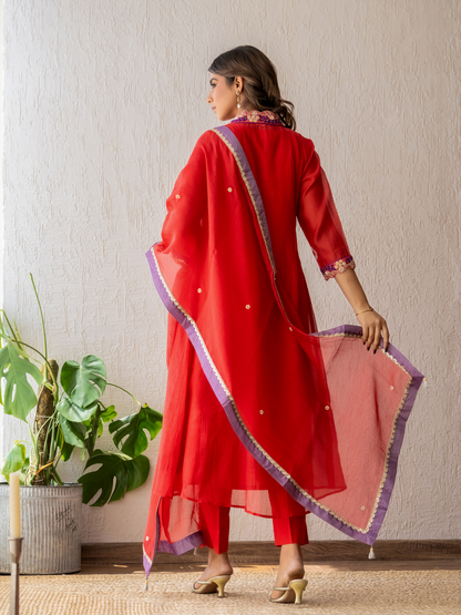 Scarlet Kurta Set