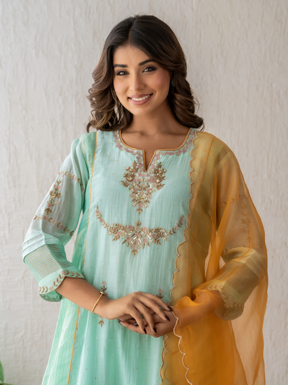 Aqua Kurta Set