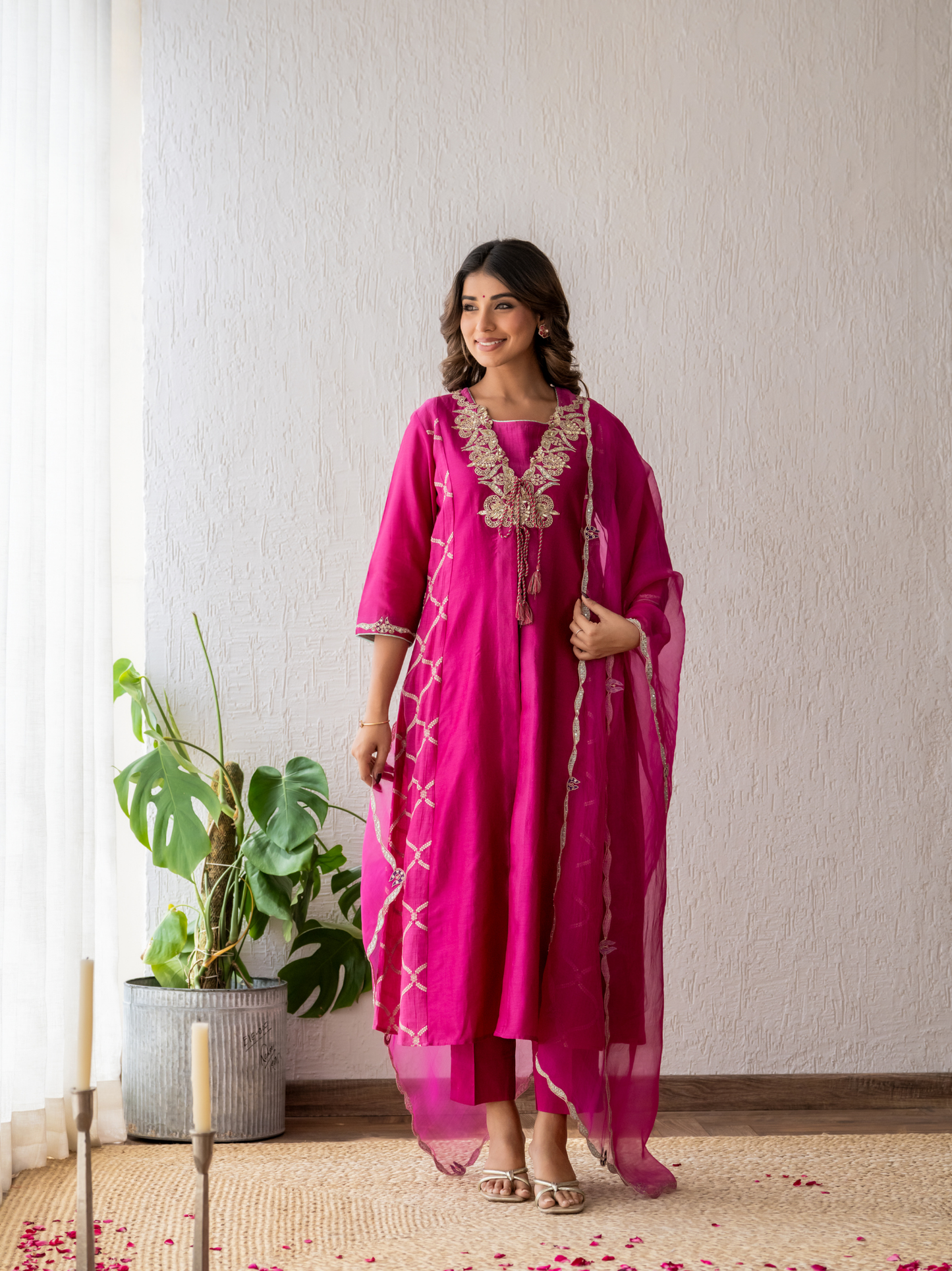 Magenta Kurta Set