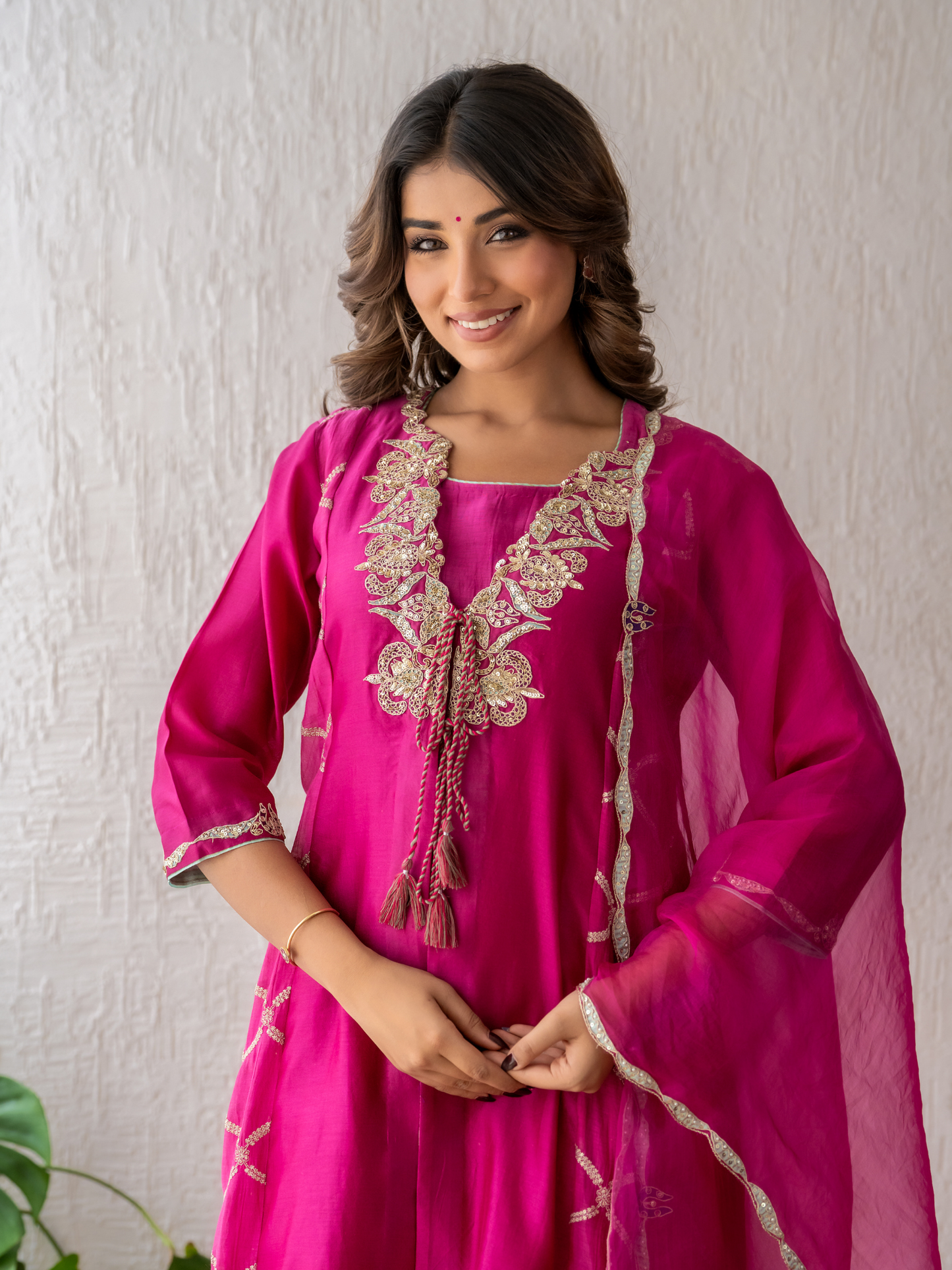 Magenta Kurta Set