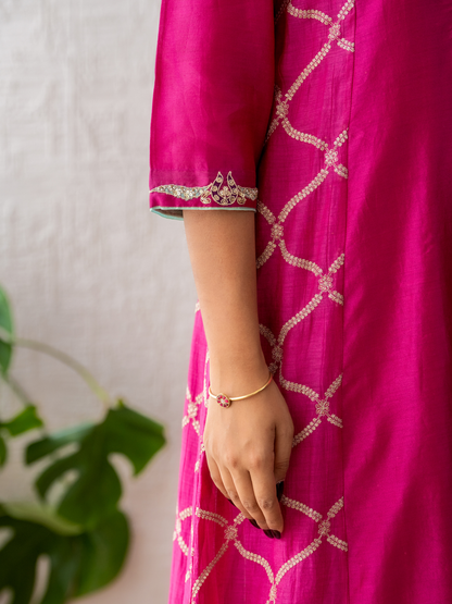 Magenta Kurta Set