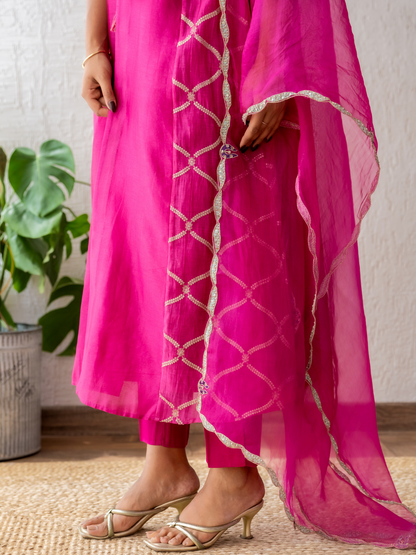 Magenta Kurta Set