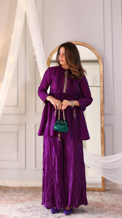 Purple Nayaab sharara set