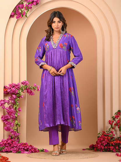 Amethyst Floral Kurta Set