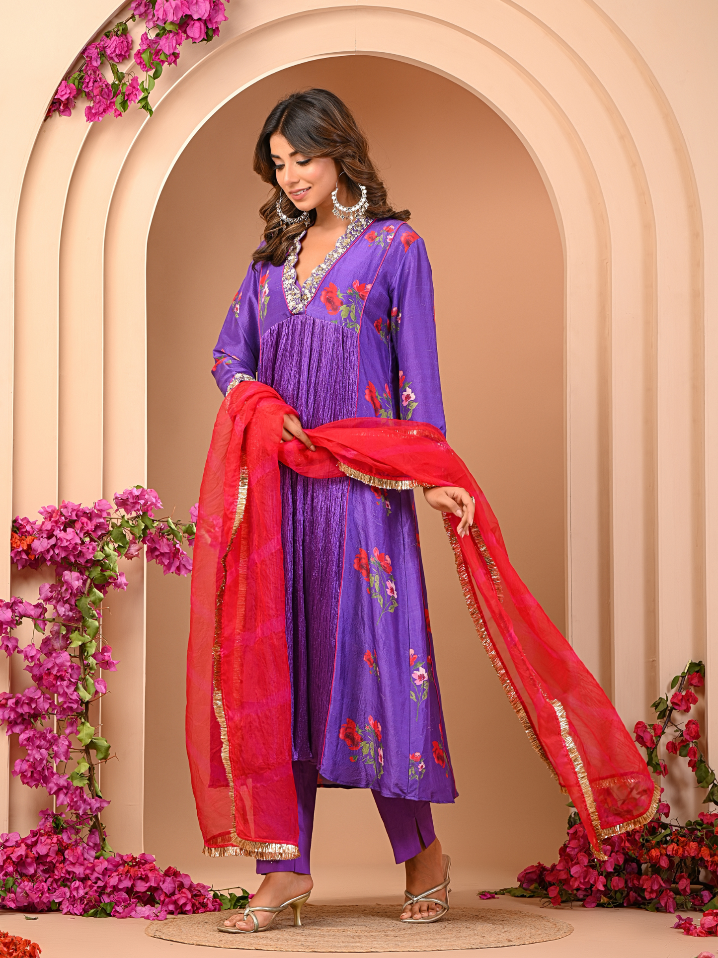 Amethyst Floral Kurta Set