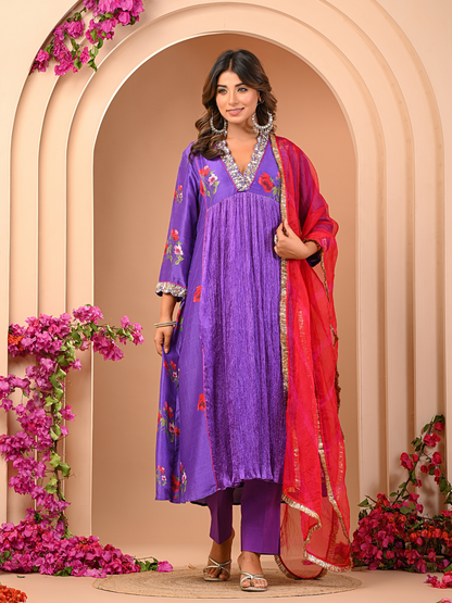 Amethyst Floral Kurta Set