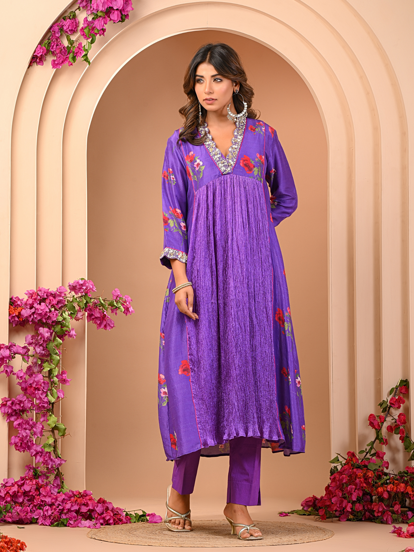 Amethyst Floral Kurta Set