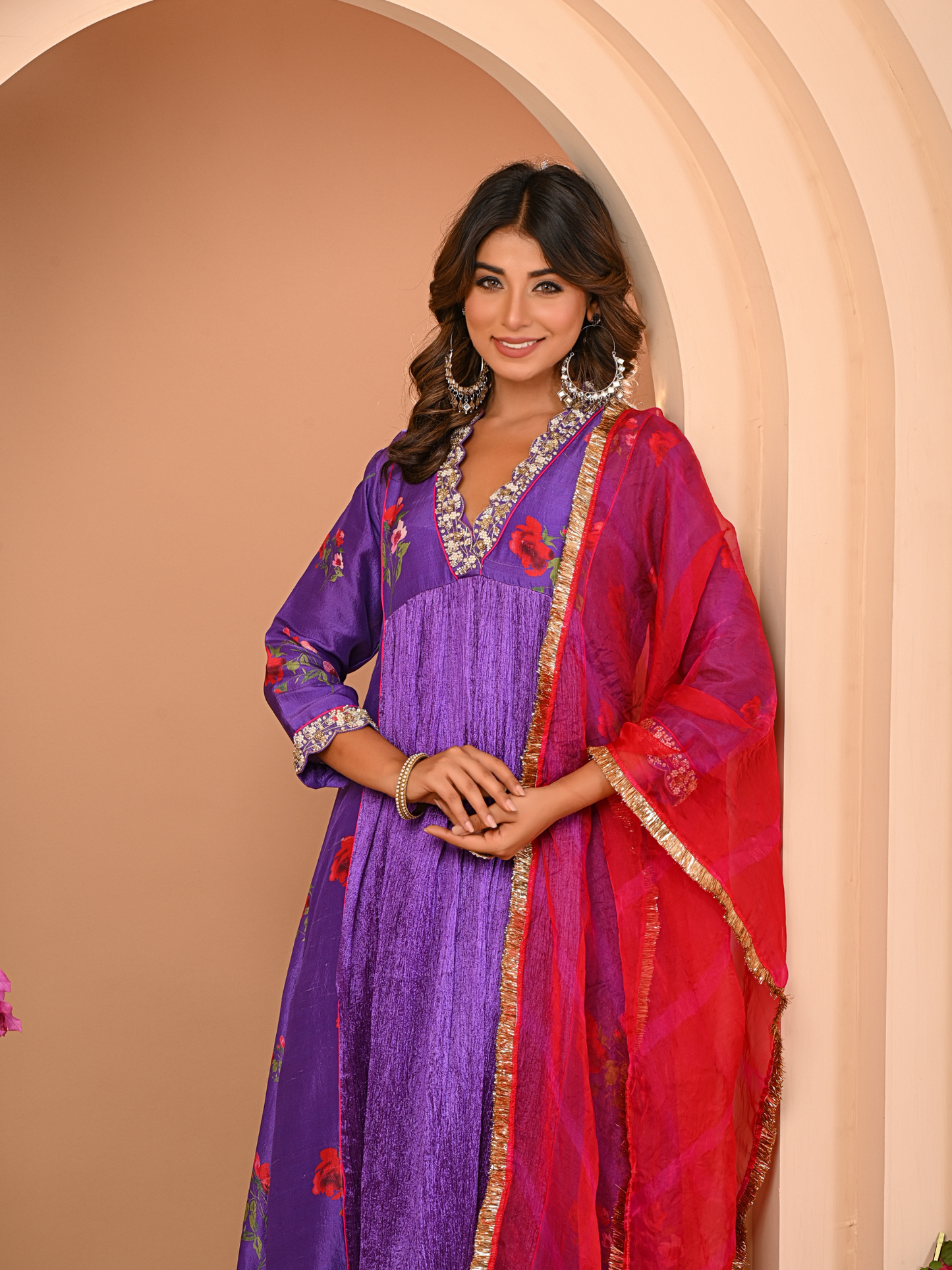 Amethyst Floral Kurta Set