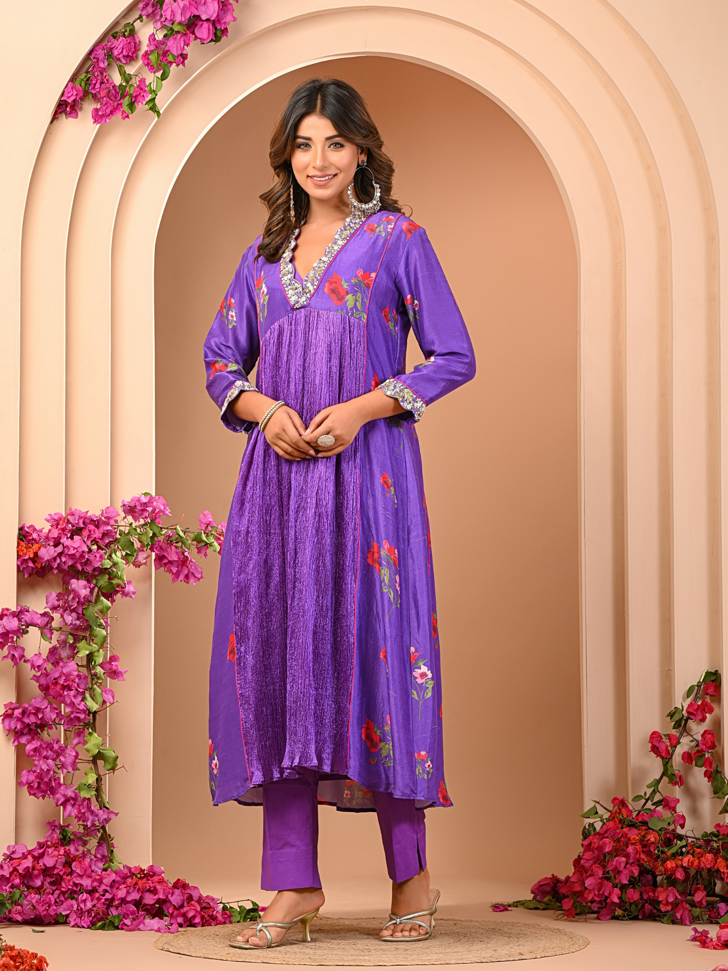 Amethyst Floral Kurta Set