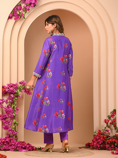 Amethyst Floral Kurta Set