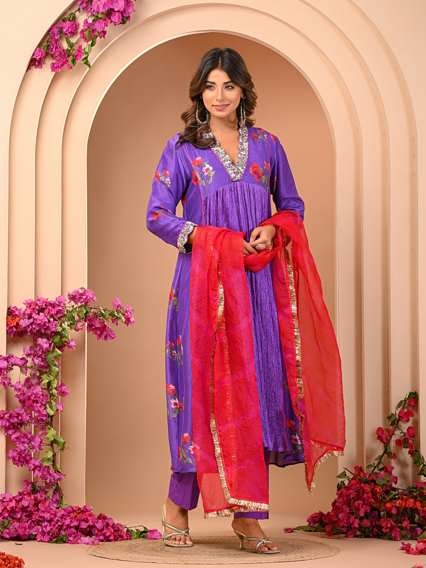 Amethyst Floral Kurta Set