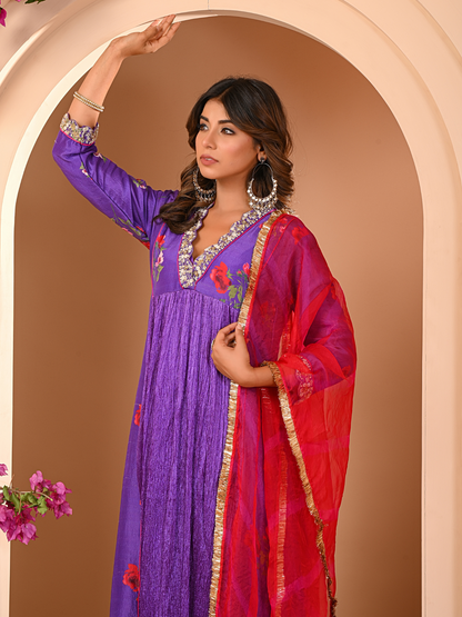 Amethyst Floral Kurta Set