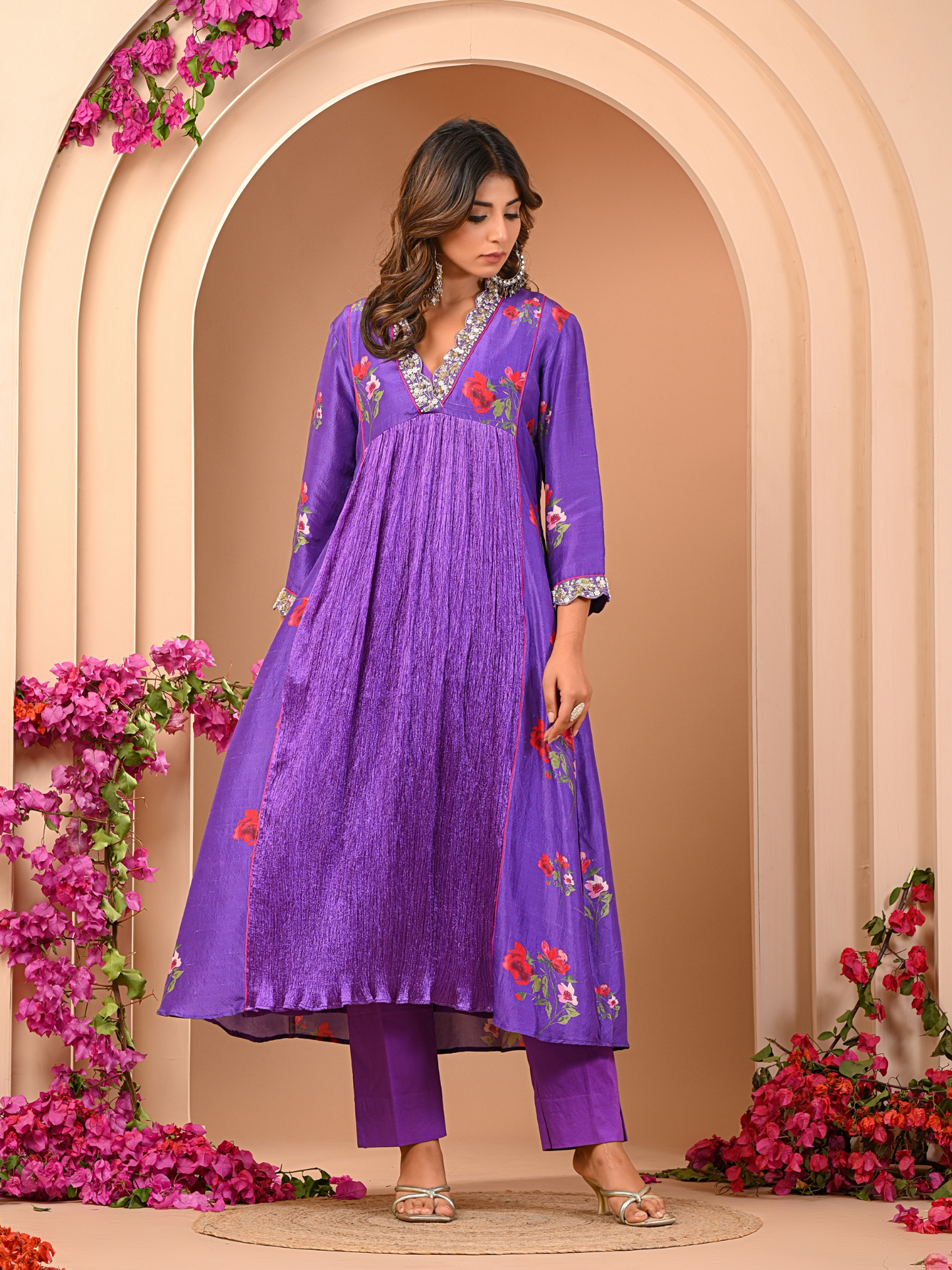 Amethyst Floral Kurta Set