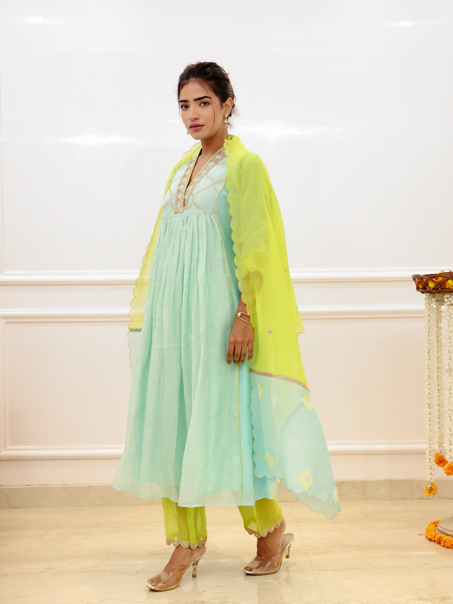 Firoza Turquoise Anarkali