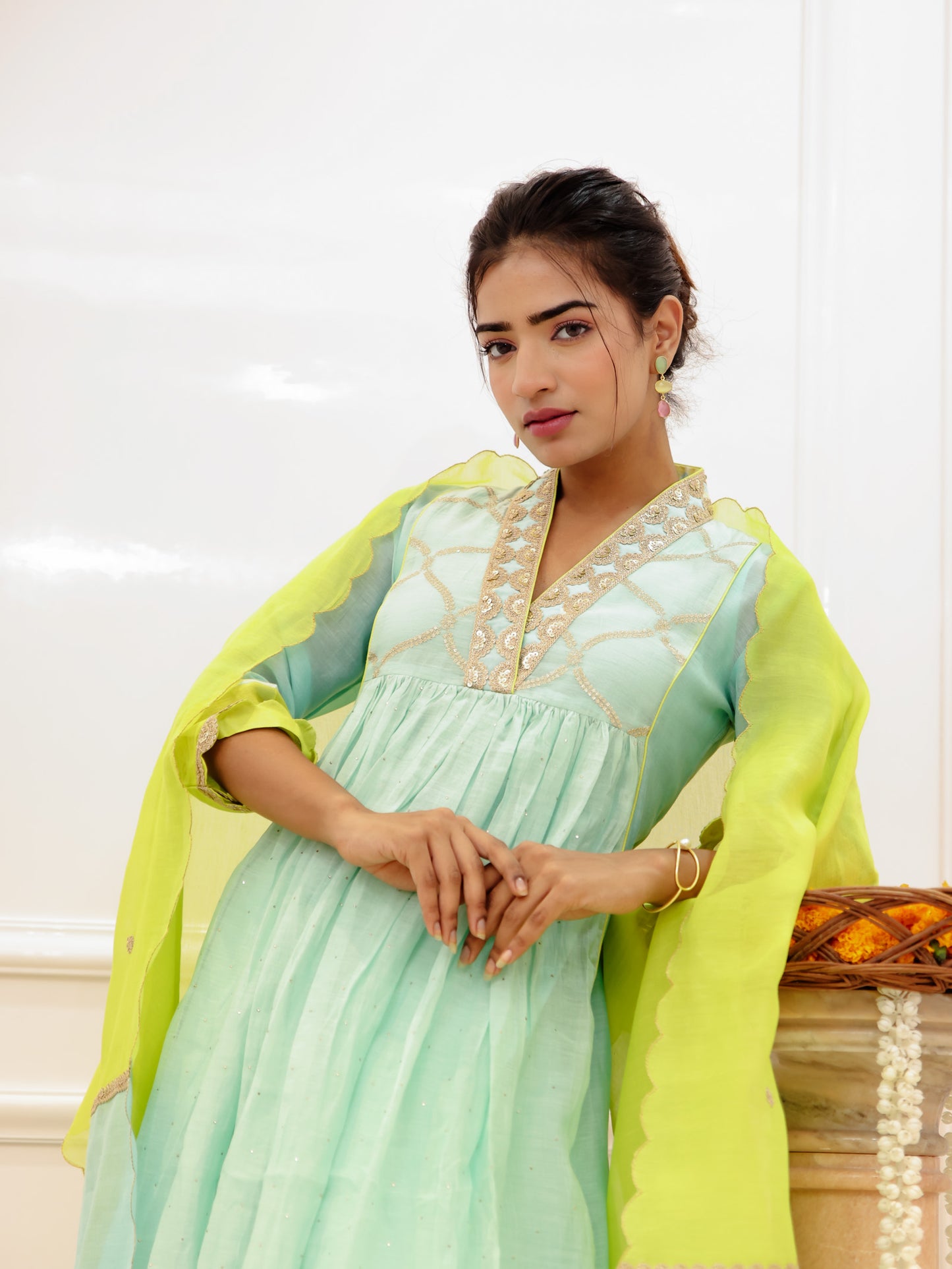 Firoza Turquoise Anarkali