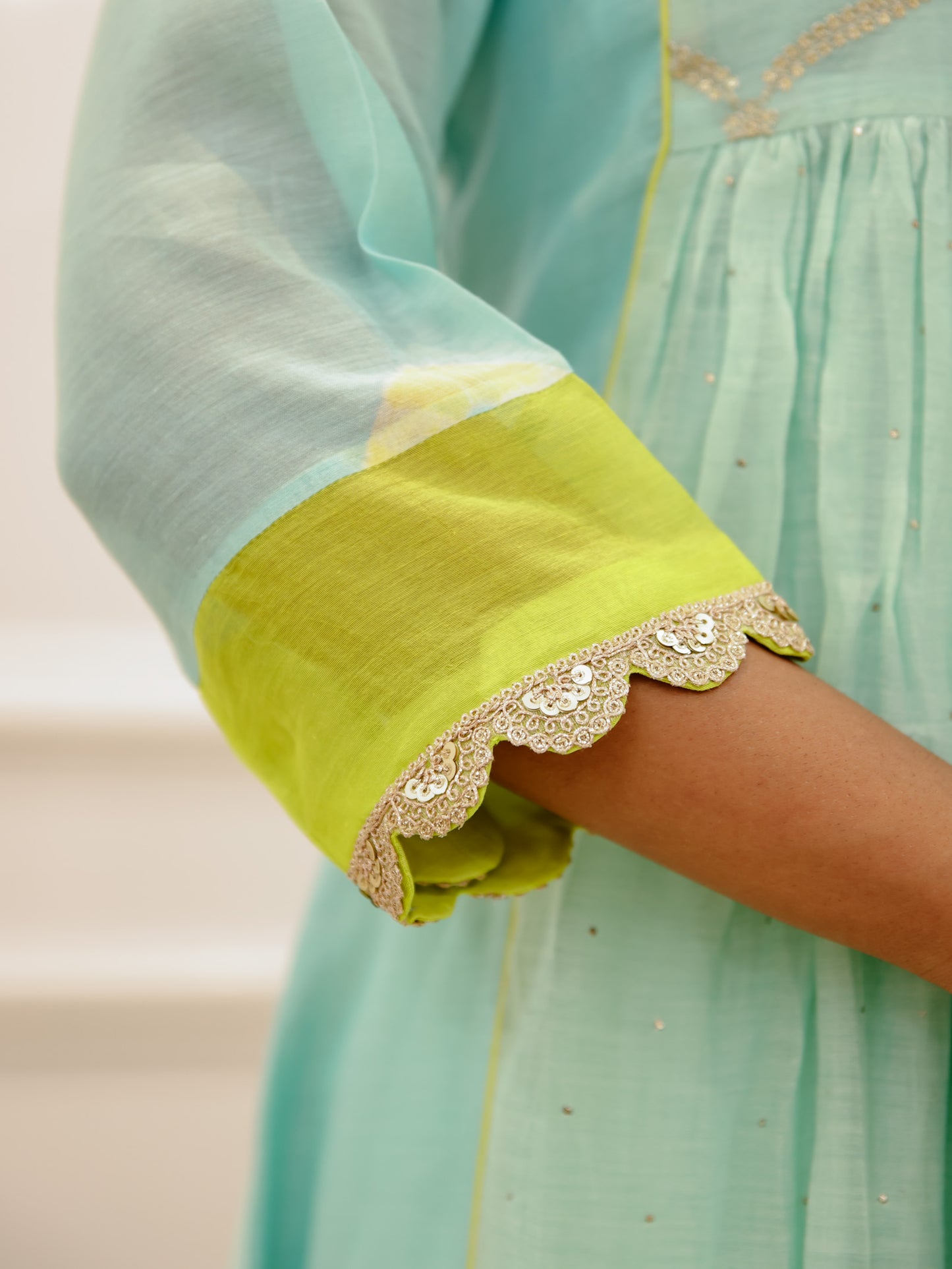 Firoza Turquoise Anarkali