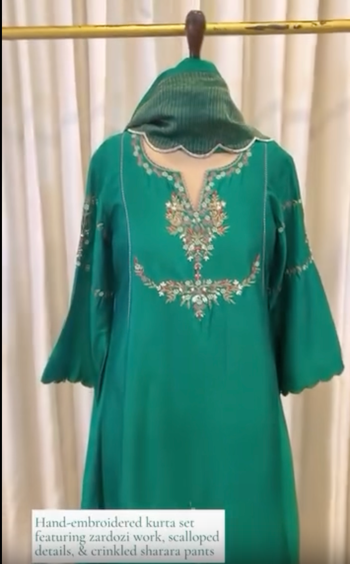 Emerald Green Nayaab Outfit